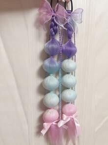 24inch Ponytail Extension Ombre Lantern Bubble Ponytail Twist Braid With Elastic Band For Girls Kids Hair 2PCS - Two-Tone - View 11