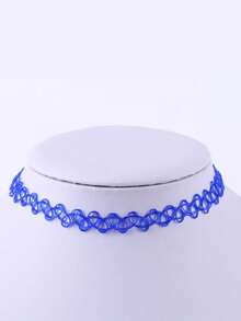 1pc Cute Elastic Tattoo Choker Necklace, Vintage Gothic Style Necklace, Wedding Jewelry Gift For Girls - Multicolor - View 16
