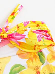 2026 New Arrival Sexy Long Floral Print 3 PiecesSwimsuit Set, European & American Style Vacation - Multicolor - View 8