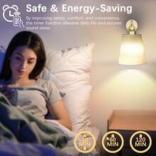 Daoteper Battery Operated Wall Sconces Set Of 2, Wireless Wall Lamp Dimmable Wall Light With Rechargeable 15 RGB Bulb And Remote For Bedroom, Living Room, Hallway - 金色 - 查看 5
