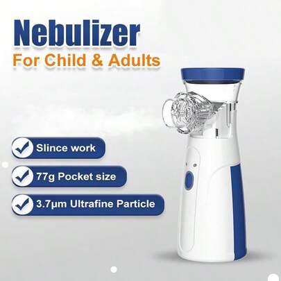 Nebulizador de malla portátil con máscara para el hogar, inhalador ultrasónico portátil, nebulizador ultrasónico de malla