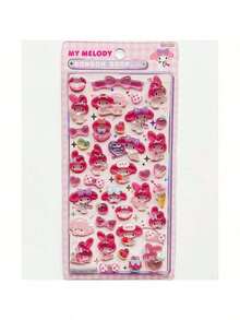 1pc Cartoon Animal 3D Sticker, Stationery Decor Sticker And Handmade Sticker, Suitable For DIY Kids Creative Sticker, Black Pupil Waterproof Sticker, Dot Sticker, Party Handmade Phone Decor Sticker, Gift For Girls - Multicolor - View 6