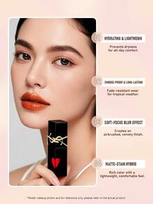 Yves Saint Laurent YSL The Inks Blur 霧面唇彩 #237 Spice Obsession 顏色 5.5ml/0.18 Oz | 霧面唇彩打造煙燻霧感妝效 | 長效持色 | 保濕 | 裸唇感 | 高顯色 | 霧面 | 液態唇彩 | 唇彩 - #237 Caramel Twilight - 查看 4