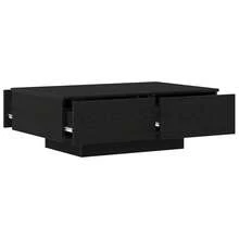 vidaXL Mesa baixa Chêne preto 90 x 60 x 31 cm Bois d'ingénierie - Preto - Ver 5