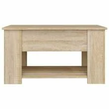 Table basse vidaXL chêne sonoma 79x49x41 cm en bois d'ingénierie - Tabac - Voir 6