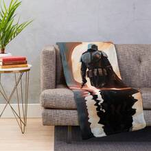 Mandalore Planet Throw Blanket - Ultra Soft Flannel Blanket For Couch, Bed And Sci-Fi Decor, Iconic Homeworld Landscape Design, Cozy Gift For Fans And Mandalorian Series Collectors - Màu sắc hình ảnh chính - Xem 11