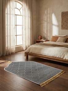 1 Set Elegant Thick Velvet Prayer Mat - Home Kneeling Pad With Tassels, Suitable For Prayer, Non-Slip Foldable, Indoor/Outdoor Use, Elegant Design, Suitable For Foyer And Living Room, Home Decor, Indoor Mat, Delicate Pattern, Soft And Durable Fabric