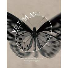 VIYYIEA Vintage Gold Framed Wall Art For Living Room, Black Butterfly Canvas Prints Home Decor, Ghthic Painting Picture, Bedroom Wall Decor Gifts For Friends Or Family -[Black Butterfly]-(16L X 12W) - [黑蝴蝶] - 查看 5