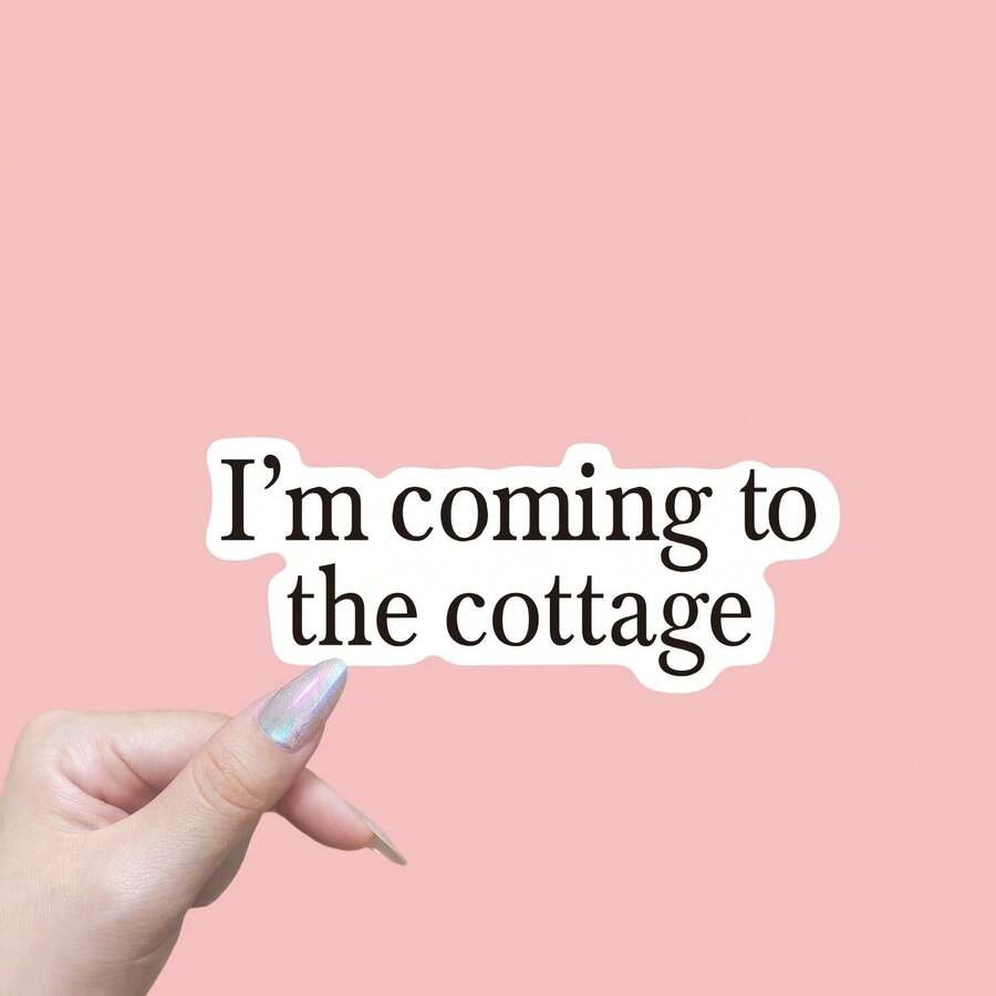 耐用“我要去小屋”乙烯基汽车贴纸 - 适用于保险杠、车窗、车门、工具箱，仅限贴纸 - 彩色 - 查看 1