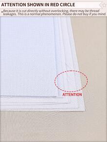 1片或4片装白色手工DIY十字绣布，厚实面料，针脚均匀，边缘整齐，成品光滑，可选11CT和14CT，6种尺寸可选，适合儿童和成人针线活。