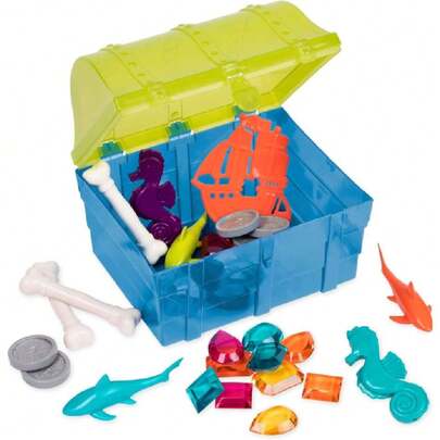 Battat – Juego de Buceo para niños – Juguetes de Agua y Piscina – Cofre del Tesoro Pirata – Juguetes de Playa de Verano – 8 años + – Pirate Diving Set,37856766