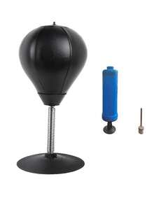 1 pieza Saco de boxeo de escritorio, Bola de velocidad con ventosa, Mini saco de boxeo, Saco de boxeo inflable vertical - Multicolor - Ver 7