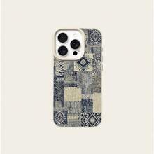 1pc TPU Material Blue & White Patchwork Pattern Phone Case Compatible With IPhone 17 Pro Max/17/16 Pro Max/15/13/12/11, S20 FE/A15/S24/A55, Compatible With Redmi Note 11/Note 12/Note 13 Pro, Full Coverage Anti-Drop Soft Protective Phone Cover,International Version, Not The Domestic Version - White - View 5