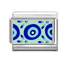 1件DIY照片模块化手链，饰有爱心、花朵、樱花眼元素，适合圣诞节、新年、万圣节、情人节等场合，不锈钢材质，都市休闲风，圣诞节和万圣节必备单品，本地特色，实用时尚，圣诞风格，派对穿搭指南，圣诞礼物，圣诞家居装饰，复古夏季，优雅装扮，万圣节配饰，适合作为送给朋友/情侣的派对礼物。