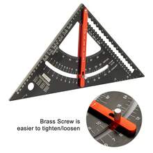 12 Inch Adjustable Roofing Square, Aluminum Alloy Rafter Square With Lockable Protractor Arm - Black - View 4