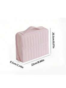 Vertical Compartment Makeup Bag - Large Capacity Travel Cosmetic Organizer, Multi-Functional Layered Design, Soft Material, Portable Desktop Skincare & Beauty Tool Storage Box, Great Gift For Women, Christmas Gift - Multicolor - View 10