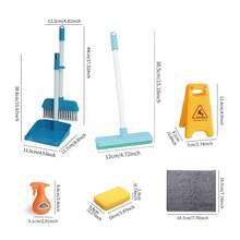 7pcs/9pcs Children's Play Cleaning Tool Set Includes Broom, Mop, Dustpan, Spray Bottle, Sponge, And More Household Chore Role-Play Toys Parent-Child Interactive Cleaning Games Suitable For Boys And Girls Aged 3 And Up Ideal Birthday And Holiday Gift Choice - Multicolor - View 7