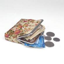 Monederos con hebilla floral linda, monederos vintage con cierre de beso, carteras para cambio - 26 - Ver 5