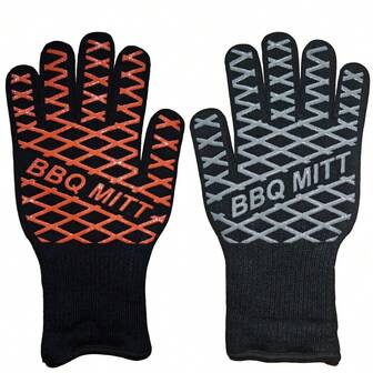 耐高温达 1472°F 烤箱手套，耐用防火厨房烤箱手套，专为烹饪、烧烤、煎炸、烘焙而设计