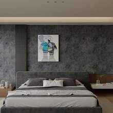 1 Roll Of Dark Gray Self-Adhesive Wallpaper Industrial Style Dark Wallpaper Dark Gray Cracked Wall Sticker With Vinyl Wall Contact Paper Moisture Proof, Waterproof, Easy To Install, Detachable, Living Room, Bedroom, Bathroom, Kitchen, Home Decoration Furniture Renovation Stickers Kitchen Sticker. 15.7inx39.3/118.1/196.8/393.7inTextured Wallpaper - Dark Grey - View 7