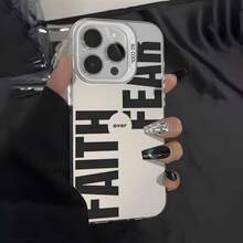 Faith Over Fear- Cool Silvery Beautiful Mobile Phone Case, For IPhone 16 11 15 14 13 12 Pro Max Plus Shockproof Protective Case, Christian Gift, Suitable For Women, Men, Boyfriend,Suitable For IPhone17 Air - Bạc trong suốt - Xem 8