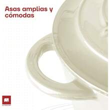 mhjULTRACHEF Olla de Hierro Fundido Esmaltado para Estufa y Horno Horno Holandés Cubierto de Hierro Fundido Dutch Oven Redonda Tamaño 24 cm Capacidad 3.8 Litros Cremasleeping Bags - 219759635 - Ver 4