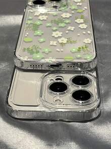 1个透明防震TPU软壳，采用UV印刷绿色花卉图案，兼容苹果7/8/7 Plus/8 Plus/X/XR/XS/XS Max/11/11 Pro/11 Pro Max/12/12 Pro/12 Pro Max/12 Mini/13/13 Pro/13 Pro Max/13 Mini/14/14 Pro/14 Pro Max/14 Plus/15/15 Pro/15 Pro Max/15 Plus/16/16 Pro/16 Pro Max/16 Plus/17/17 Pro/17 Pro Max/Air - 彩色 - 查看 4