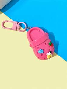 1pc/6pcs Colorful Mini Slipper Keychain Cute Cartoon Sweet Little Shoes Pendant, Suitable For Daily Matching, Vacation, Party, Gathering Pendant, Commemorative Small Gift - 6-pack Colorful Strawberry Slippers Keychain - View 8