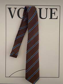 1件女士复古条纹腰带，日式腰带，英式学院风条纹针织领带，派对服装道具，衬衫配饰，生日惊喜，送给家人朋友的圣诞礼物，情人节礼物，腰带，闪光，夏季服装配饰 - 彩色 - 查看 14