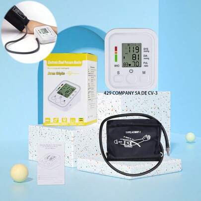 Monitor Presión Arterial Digital Lcd Para Brazo Monitor de Brazalete para detectar presión sanguínea Maumanometro,Esfigmomanómetro electrónico portátil para los inteligentes, automática: medir UN clic, sin inflable o manual auscultación, leer en voz alta las mediciones (sistólica y diastólica, ritmo cardíaco), facilita la visión, que si los latidos del corazón anormalmente, soporte a personas, diferentes datos de usuarios, diseño de pantalla con retroiluminación, letra grande, para ver de noche, diseñado para vigilancia diaria de la familia. Radio de voz en méxico