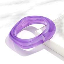 复古超大不对称棕色亚克力树脂粗手镯,女士手镯,哥特几何吊坠手镯,情侣首饰礼物 - 彩色 - 查看 40