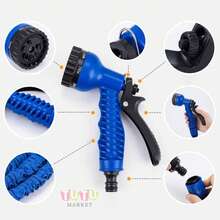 Manguera De Jardin 22 Metros Expandible Retractil Extensible Con Pistola Rociadora De Agua, Set De Manguera De Agua TelescóPica Para El Hogar, Pistola De Lavado De Autos De Alta PresióN, Equipo De Riego Para El JardíN - Azul - Ver 5