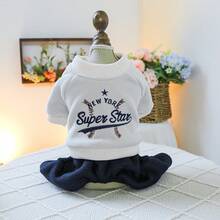 1pc Pet Clothes, Stylish Casual Cute Outfit For Small Dogs & Puppies, Comfortable Sports Suit