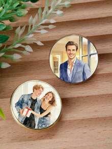 LICVIC Personalized Photo Lapel Pin Brooch, Custom Picture Badge, Anniversary Birthday Gift, Memory Keepsake Accessory For Jacket Shirt Bag - Style a - View 4