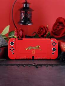 2025年新款Switch2游戏机配件，豹纹设计，保护套，游戏卡盒可容纳12张卡，兼容Switch2/Switch NS/Switch OLED，Joy-Con手柄保护套，2026年送给Switch玩家的绝佳新年圣诞礼物 - 彩色 - 查看 2