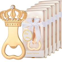 12 Stücke/Set Flaschenöffner in Kronenform, geeignet für Geburtstagsfeiern, Hochzeitsgeschenke, Bridal-Shower, Valentinstag, Hochzeiten, Partybevorzugungen und Paar-Geschenke - Verschiedenfarbig - Übersicht 1