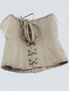 1pc Women's Waist Cincher With 16 Steel Bones For Slimming, Vintage Gothic Style Waist Trainer