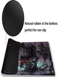 High-Quality RPG And TCG Gaming Mat - Non-Slip Rubber Base, Polyester Top, Suitable For Role-Playing Games, Non-Slip Washable Desk Mat, Also Can Be Used As Keyboard Mat, Desk Mat Or Book Stand, Ideal For Gamers, Office And Dorm Use, Computer, Office And Gaming Environment, Gift For Gamers, Compatible With Mouse And Trackball. - Multicolor - View 4