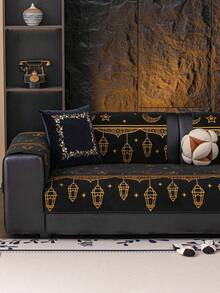 1pc Chenille Sofa Cushion Cover, Bohemian Style Sofa Seat Pad, Pet-Friendly Anti-Scratch Sofa Protector, Machine Washable Home Decor Suitable For L-Shaped Sectional, Loveseat, And Sofa, Holiday Decoration (Sold Separately) - Multicolor - View 4