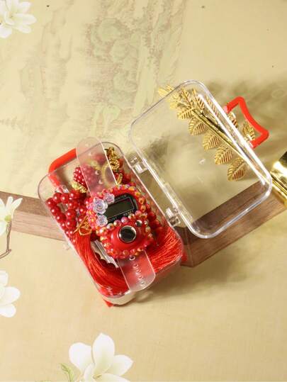 1 pieza Nuevo Juego de Contador de Rosario, Juego de Contador de Rosario de Ramadán, Juego de Contador de Rosario de Navidad, Juego de Contador de Rosario de Halloween, Juego de Contador de Rosario de Vacaciones, Juego de Contador de Rosario con Contador Digital de Reinicio Manual Electrónico