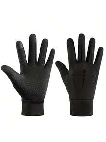 Unisex Warm Full Finger Gloves, Touchscreen Winter Gloves, Anti-Slip Cycling Gloves, Waterproof Gloves, Windproof Ski Gloves, Suitable For Cold Weather, Outdoor Running, Cycling, Driving, Hiking, Motorcycle, Bicycle, Running Accessories - Multicolor - View 17