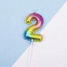 1 chiếc nến sinh nhật hình bóng bay cầu vồng chuyển màu sáng tạo từ 0-9, nến số, nến trang trí bánh, thích hợp cho tiệc lãng mạn, lễ kỷ niệm sinh nhật, lễ hội, trang trí bánh tiệc độc thân, trang trí làm bánh. - Cầu vồng nhiều màu - Xem 5