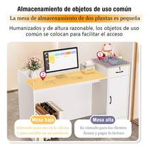 Mostrador De Recepción Con Cajón Y Estantes Multifuncional - Blanco - Ver 7