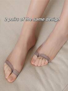 1 Pair Women's Sexy Open Toe Ultra-Thin Pantyhose, Leggings - Coffee Brown - View 10