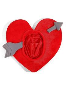 1pc Cute & Funny Valentine's Day Heart Shaped Hat, Party Performance Prop - Multicolor - View 3