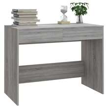 vidaXL Oficina sonoma gris 101x50x76,5 cm ingeniería de madera - Gris - Ver 4