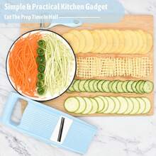 8-In-1 Multi-Functional Kitchen Slicer Set, Includes Various Blades For Cutting Fries, Vegetables, Shredding, And Peeling To Meet Various Kitchen Needs - Multicolor - View 4