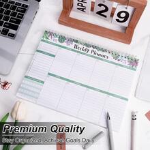 52 Pages Weekly Planner Notebook, 10 X 7 Inch To-Do List Notepad, Weekly Calendar And Work Plan Book, Suitable For Work, Study, Project, Entrepreneur Desktop Planner, Suitable For Women And Men - Multicolor - View 6