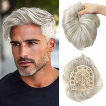 Aplique de cabelo feminino, aplique 360° 3D com franja, ideal para cabelos ralos, aplique volumoso com franja (ombré loiro com raiz escura para loiro). - Multicolorido - Ver 10