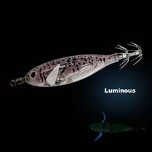 10pcs Bionic Glowing Wooden Shrimp Lure With Lead Sinkers, Shrimp Bait Clip Hooks, Squid Hooks, Octopus And Squid Lures For Sea Fishing - Multicolor - View 11